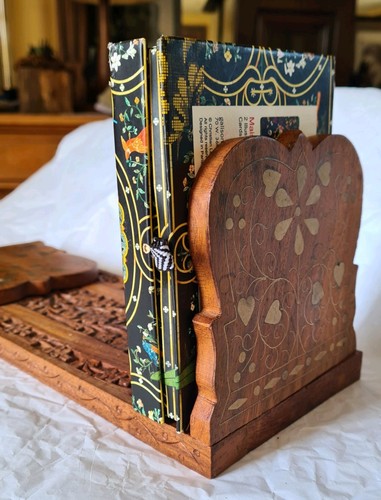 Vintage brass inlaid hand - brass,