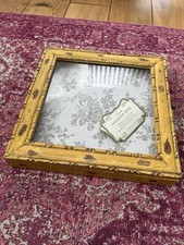 Wall mounted keepsake, shadow box frame to pin photos and postcards