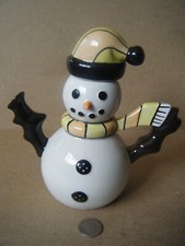Rare "SNOWMAN TEAPOT, PROTOTYPE". Created & Signed by Lorna Bailey. Unboxed.