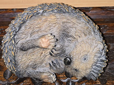 Sleeping Hedgehog Figurine by Shudehill, Wildlife Animal Ornament