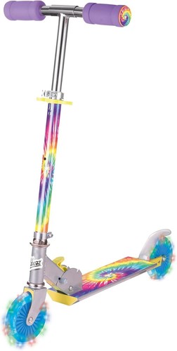 Tie dye scooter with flashing - scooter,