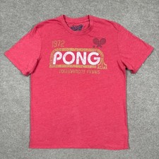 Atari Pong Men's Shirt Size S Red Short Sleeve Collectabilitees Old Navy Stretch