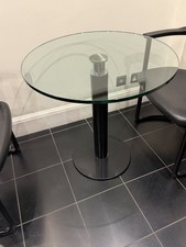 Round Table Glass Top Metal