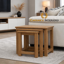 SOLID OAK TRIPLE NEST OF