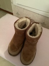 New Zealand Boots Womens EU 38 UK 5 Ultra Short Cognac Sheepskin Ankle Boots