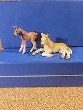 2 x Schleich Toy Foals. 1 Is Retired Horse.
