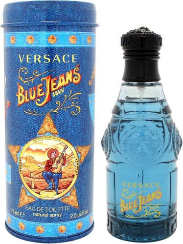 Blue jeans versace for men - blue,