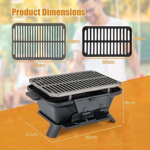Portable charcoal grill - charcoal,