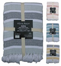 Luxury Zara Throw 100% Cotton