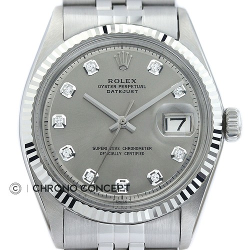 Rolex datejust 18k white gold - rolex,