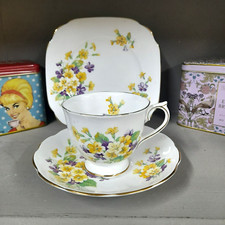 Vintage Bone China Tea Trio