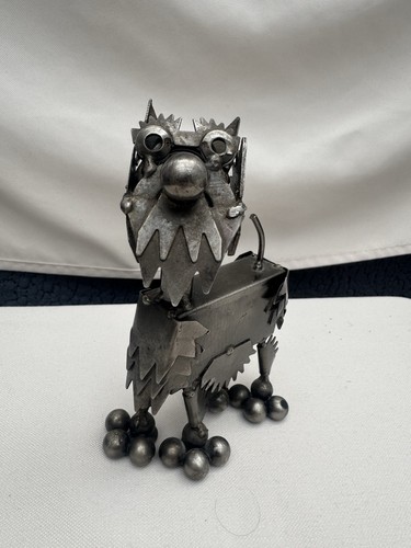 Handmade welded metal dog - handmade,