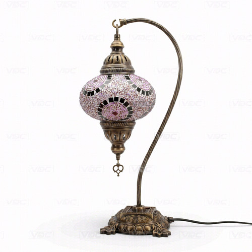 Pink turkish mosaic - turkish, lamp
