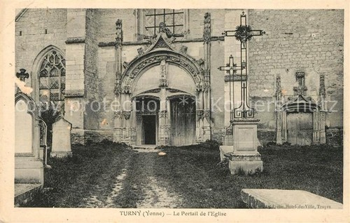 Turny portail l eglise - turny, le