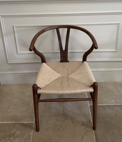 Walnut wishbone chair - wishbone,