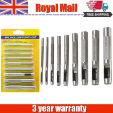 9x HOLLOW HOLE PUNCH SET for