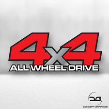 4x4 All Wheel Drive Off Road AWD Drift Car Window Bumper Vinyl Decal Sticker