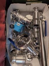 2 Boxes Of Various Stainless Steel Triclamp Fittings