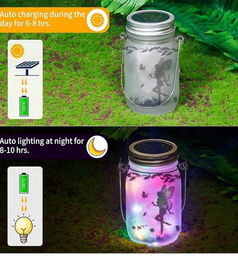 Solar powered fairy jar - powered,