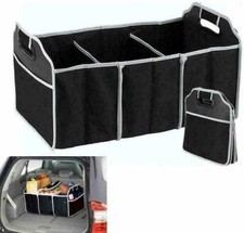 2-in-1 Car Boot Organiser Heavy Duty Collapsible Foldable Shopping Tidy Storage
