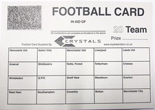 20 x 20 TEAM FOOTBALL FUNDRAISING SCRATCH CARDS GREAT QUALITY