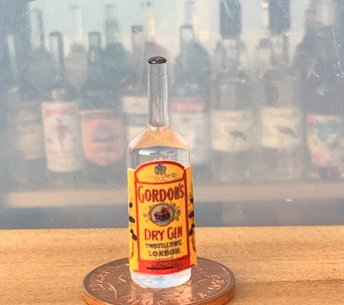 Dolls house gordons gin label - gordons,