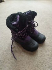 Fur Lined Boots Purple. UK 2