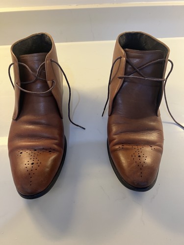 Mens smart brown leather boots