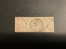 Great Britain Telegraph 1876-81 £1 Brown-lilac SG T17 Good Used Cat £750