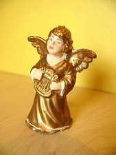 Golden Harp Angel Christmas Tree Ornament