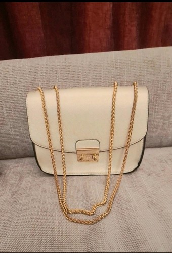Sliver bag with gold chain