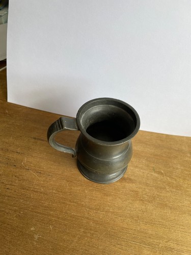 Antique pewter gill measure - antique,