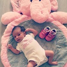Luxury Play Mat, Pink Elephant Soft Baby Gym Play Mat