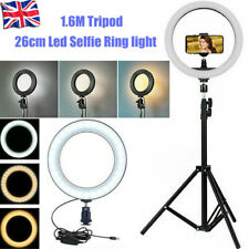 26cm LED Ring Light with 1.6M Stand for Youtube Tiktok Makeup Video Phone Selfie