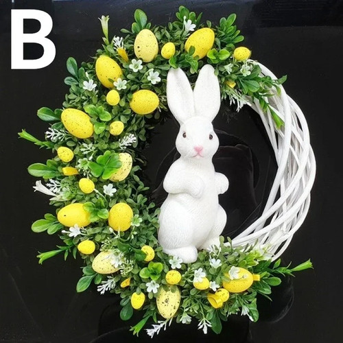 Easter wreath door - wreath, hanging