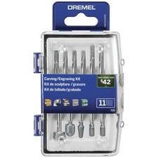 Dremel 729-01 11-Piece Carving & Engraving Rotary Tool Accessories Kit -
