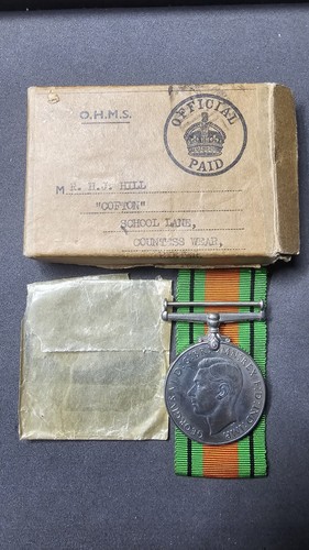 Ww2 defence medal issue - issue, box