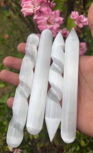 Selenite crystal healing wands - selenite,