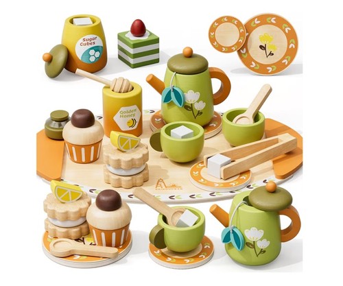 Wooden tea set - tea, toddlers