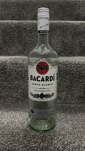 Bacardi white rum empty - bacardi,