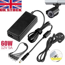 12V 5A Power Supply W/ 8 Split