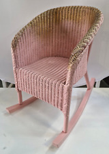 Vintage / Antique Childrens Rocking Chair Lloyd Loom Beautiful Age Worn Patina 