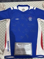 2007 Glasgow Rangers Kids Shirt Hand Signed By The Team Pls See Pictures