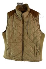 LAUREN RALPH LAUREN Beige Quilted Gilet size M Womens Full Zip Casual Outdoors