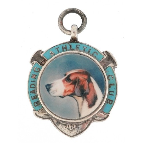 Sterling silver enamel reading - silver,