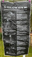 Exercise Mat padded Gold's Gym Fitness Yoga Pilates Workout Instructional RARE