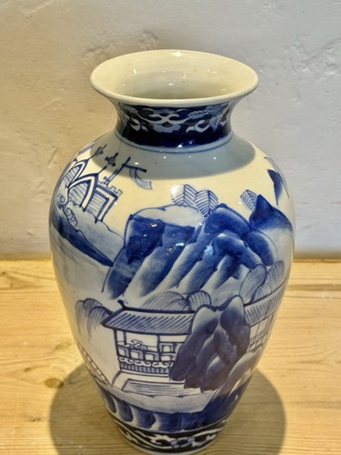 Vintage chinese vase blue - chinese, vase.