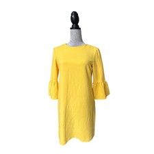 Zara Yellow 3/4 Bell Sleeve