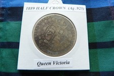 1889 Victorian Silver Half Crown (Ag .925)  Queen Victoria pre 1920