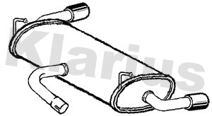 Klarius fe1220w rear exhaust - rear,